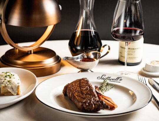 Steaks and fine wine pair perfectly at Stillwell's in Hotel Swexan
